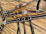 Black cheetah with crystal fringe