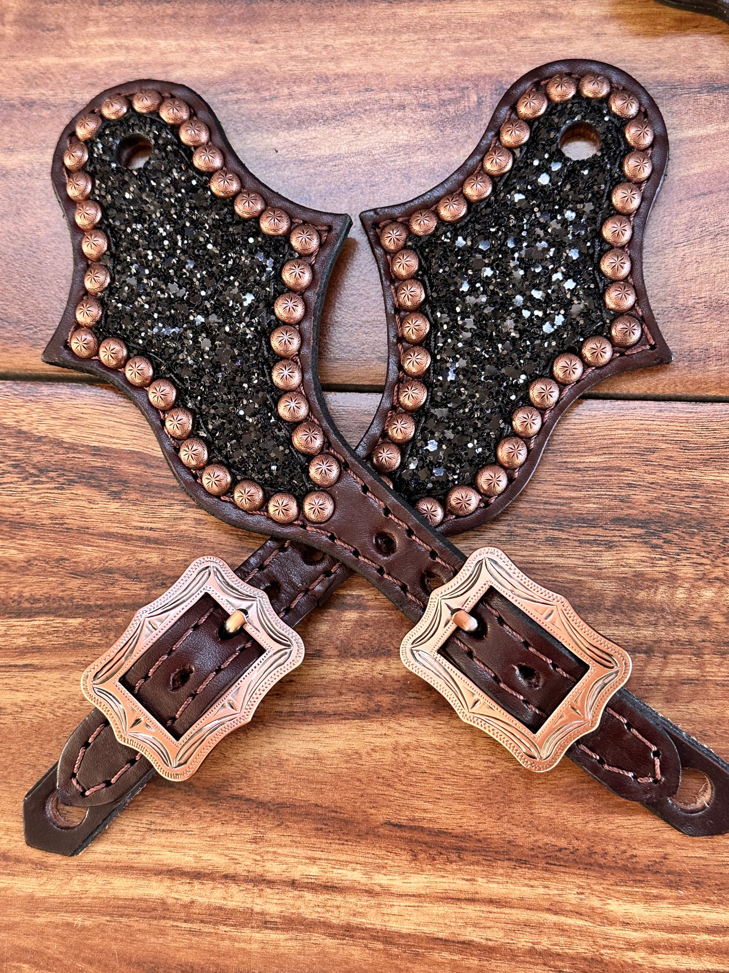 Black Chunky Glitter XL conchos