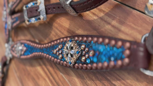 Blue Mystic with Gold and Copper