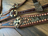 Black Gator with Gold Crystal