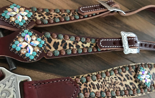 Single Layer Cheetah with Turquoise