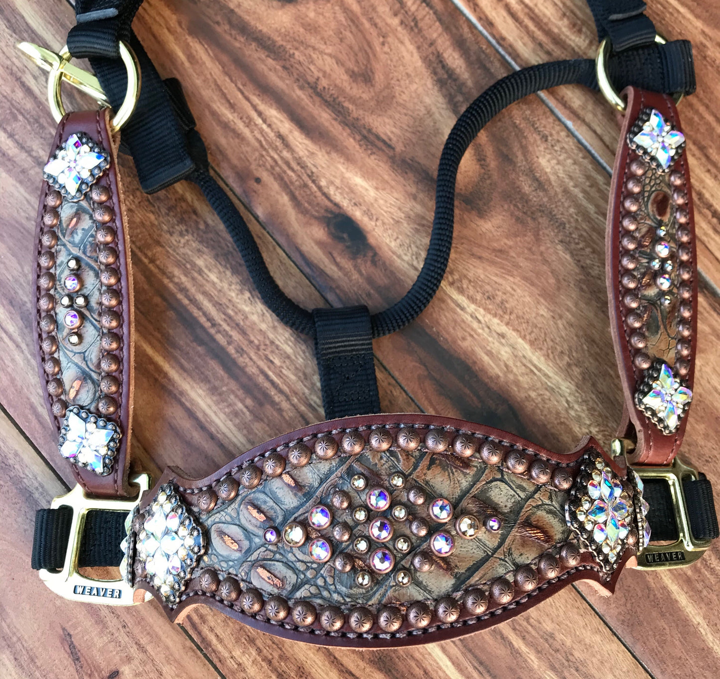 Copper frosted halter w/cheeks