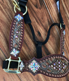 Copper frosted halter w/cheeks