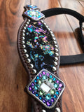Northern Lights on Dark Oil Leather