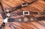 Brown Python with Floral conchos