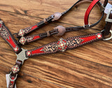 Cheetah and red ice with double stacked copper conchos