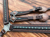 Black gator with patina and turquoise