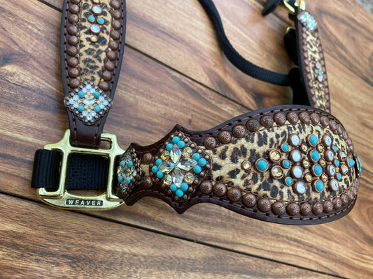 Cheetah with turquoise