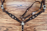Chunky black glitter with pointy conchos