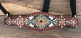 Turquoise/ Brown Aztec W/ Gold