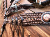 Rose Gold with cheetah overlay and cowboy strings