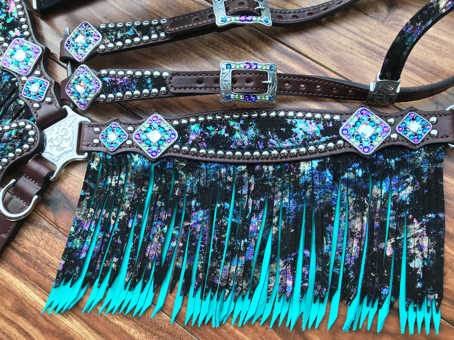 Northern Lights with Double Layered Turquoise Fringe