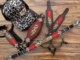 Cheetah and red ice