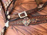Brown Gator with Cross Conchos