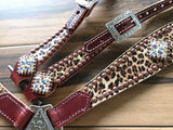 Single Layer Leather with Cheetah and Copper Spots