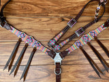 Serape with oil tan fringe ties