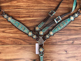 Gold frosted turquoise gator