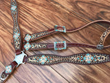 Cheetah with turquoise